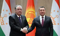 Садыр Жапаров жана Эмомали Рахмон