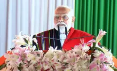 চুরাচাঁদপুরের সভায় প্রধানমন্ত্রী নরেদ্র মোদী। 