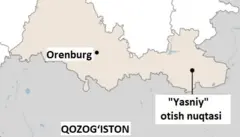 Россия Қозоғистон харитаси