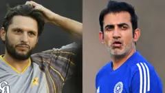 शाहिद अफ़रीदी और गौतम गंभीर