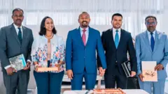 አቶ ተፈሪ ፍቅሬ፣ ወ/ሮ ዳግማዊት ሞገስ፣ ጠ/ሚ ዐቢይ አሕመድ፣ አቶ ታከለ ኡማ እና አቶ ኡመር ሁሴን