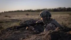 Український військовий на Запорізькому фронті