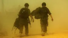 Israeli soldiers cross the Lebanese-Israeli border during the 2006 invasion