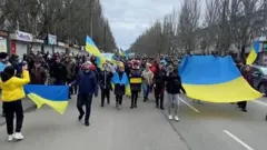 Protestas en Melitópol