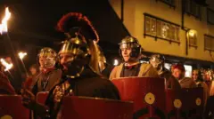 Perayaan Saturnalia di Chester, Inggris