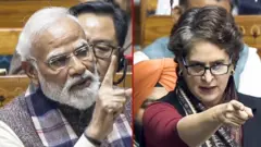 નરેન્દ્ર મોદી, પ્રિયંકા ગાંધી, સંસદ, બીબીસી ગુજરાતી