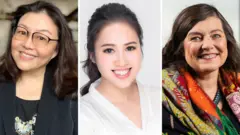 Left-right: Yoko Makiguchi, Serra Wei, Anne Boden