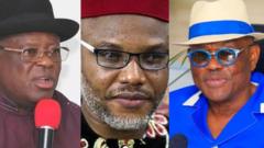 Ihe mere Nnamdi Kanu ji tinye aha Wike, Umahi, Sanwo-Olu dịka ndị ga-agbara ya akaebe