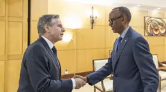 Blinken na Kagame bahanye ikiganza i Kigali, ku itariki ya 11 y'ukwezi kwa munani mu 2022
