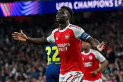 Bukayo Saka'nın gol sevinci 