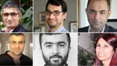 (Soldan sağa) Barış Pehlivan, Barış Terkoğlu, Murat Ağırel, Aydın Keser, Mehmet Ferhat Çelik ve Hülya Kılınç