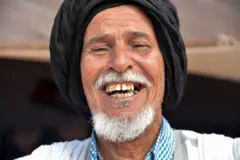 Big smiles on Friday at a camp for refugees from Western Sahara in Tindouf, south-west Algeria.