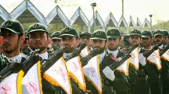 စစ်ရေးလေ့ကျင့်မှုတစ်ခုမှာ မြင်ရတဲ့ အီရန်တော်လှန်ရေးအစောင့်တပ် 