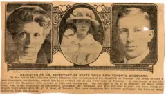 Uma reportagem do jornal Toronto Daily Star noticia que a jovem Elizabeth (ao centro) começaria o tratamento com insulina