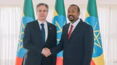 አንቶኒ ብሊንከንና ጠቅላይ ሚኒስትር ዐቢይ አህመድ 