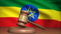 የኢትዮጵያ ባንዲራ እና መዶሻ