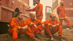 Wildfire fighters in California