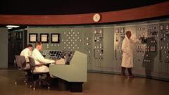 Un centro de control nuclear de Suecia en los años 50
