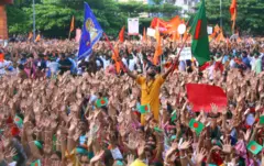 শুক্রবারের সমাবেশের একাংশ