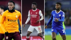 Wilfried Zaha, Thomas Partey and Wilfred Ndidi