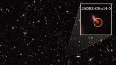 La galaxia JADES-GS-z14-0 detectada en lo más profundo del Universo