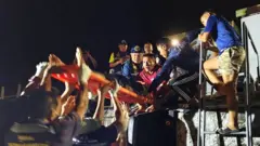 ရေပိုင်နက်ကို ကျော်လွန်တဲ့ ထိုင်းငါးဖမ်းစက်လှေကို မြန်မာရေတပ်က ဖမ်းဆီးတဲ့အထဲမှာ မြန်မာရေလုပ်သား (၂၇) ယောက်နဲ့ ထိုင်း (၄) ယောက် ပါသွားပါတယ်။