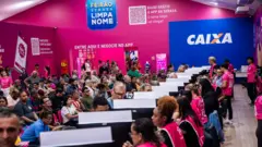 Feirão Limpa Nome da Serasa, realizado de 25 de março a 1º de abril de 2026, a no Novo Anhangabaú, no centro de São Paulo.