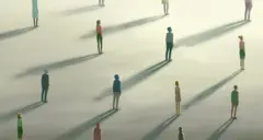 Pessoas solitárias, afastadas umas das outras