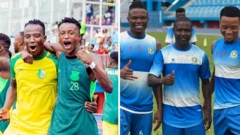 Kano Pillars (hagu) ta lashe kofin firimiya huɗu, yayin da Katsina United ke nema