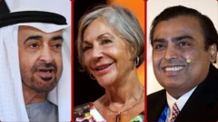 ਮੁਹੰਮਦ ਬਿਨ ਸਲਮਾਨ ਜ਼ਾਇਦ ਅਲ ਨਾਹਯਾਨ, ਐਲਿਸ ਵਾਲਟਨ ਅਤੇ ਮੁਕੇਸ਼ ਅੰਬਾਨੀ