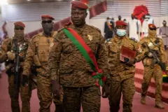 Le lieutenant-colonel Paul-Henri Sandaogo Damiba, ancien président du Burkina Faso.