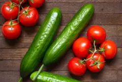 Cucumber and Tomato