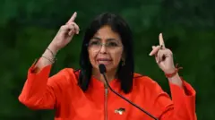 La presidenta interina de Venezuela Delcy Rodríguez