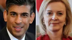 Rishi Sunak e Liz Truss