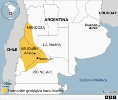 Mapa de Vaca Muerta