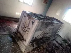 صورة أُرسلت لبي بي سي من مقام الشيخ حسن العجمي في بارمايا