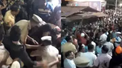 रत्नागिरीतील राजापूर शहरामधील जामा मशिदीच्या गेटच्या बाहेरील गर्दी