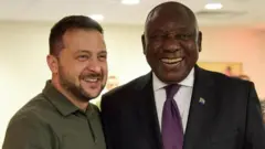 Presidents Volodymyr Zelensky na Cyril Ramaphosa 