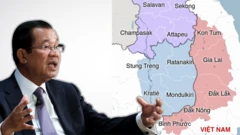 Ông Hun Sen và bản đồ