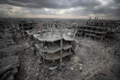 edificios destruidos en Gaza.