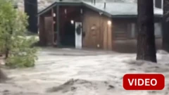 காணொளி- கலிஃபோர்னியாவில் பெய்த மழையால் வெள்ளம்; மக்கள் வெளியேற்றம்