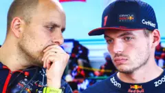 Gianpiero Lambiase and Max Verstappen