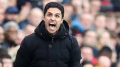 Umutoza wa Arsenal Mikel Arteta yishimira intsinzi
