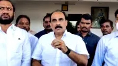 మీడియాతో మాట్లాడుతున్న మంత్రి బాలినేని శ్రీనివాసరెడ్డి, పక్కన ఎమ్మెల్యే నల్లపురెడ్డి ప్రసన్న కుమార్ రెడ్డి