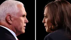 Mike Pence and Kamala Harris