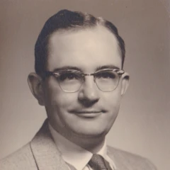 William Flickinger, avô de Amanda Mustard, aparece em um retrato em preto e branco