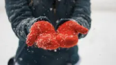 Luvas com neve