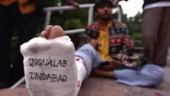 घायल छात्र