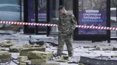 Aftermath of drone attack in Moscow