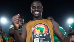 La joie Sadio Mané et de ses coéquipiers après la qualification pour la finale de la Can 2019